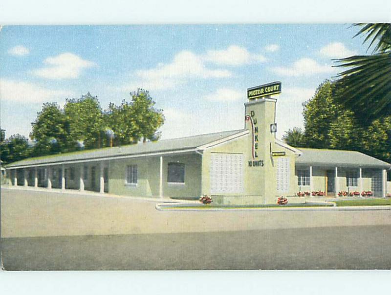 Unused Linen DUNKEL MOTOR COURT MOTEL Dunnellon Florida FL t0325