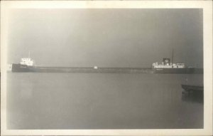 Great Lakes? SS R Bruce Angus Cargo Ship c1950s Real Photo Postcard