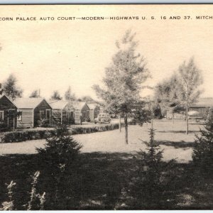 c1940s Mitchell, SD Corn Palace Auto Court Motel US Hwy 16 & 37 Postcard A119