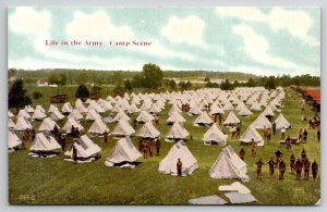 Chattanooga TN Camp Scene by H.H. Stratton Military Army Scene Postcard K21