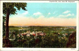 Postcard PANORAMIC SCENE Fayetteville Arkansas AR AL2166