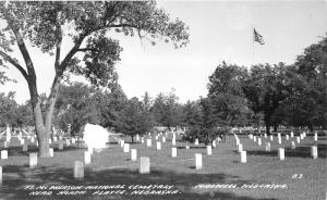 Maxwell-North Platte Nebraska~Ft McPherson National Cemetery~Graves~1940s RPPC