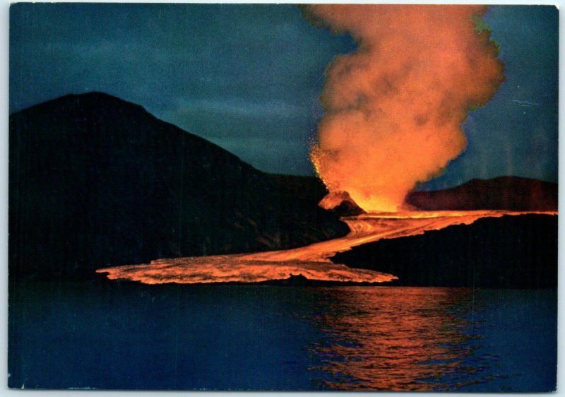 Postcard - Flowing Lava in Surtsey, Iceland