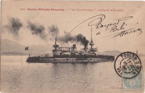 Postcard Ship Le Charlemagne