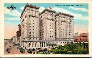 Vtg 1920's Hotel St Francis San Francisco California CA Postcard