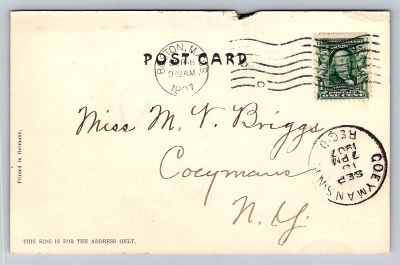 1907  Harvard University  Cambridge  Massachusetts     Postcard