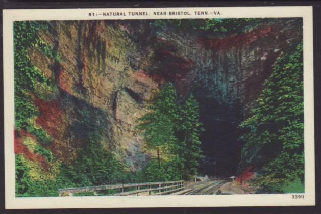 Natural Tunnel Near Bristol TN Postcard 4688