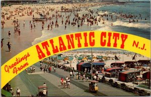 Greetings From Atlantic City New Jersey Split View