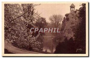 Old Postcard Paris Buttes Chaumont Park