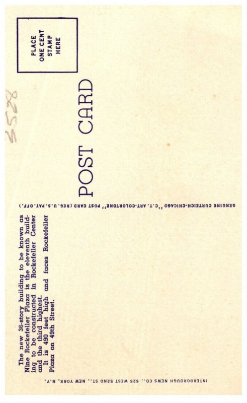 New York  City  Nine Rockefeller Plaza