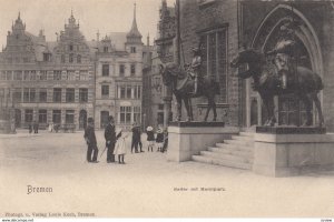 BREMEN, Germany , 1890s ; Reiter mit Marktplatz