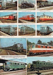 SBB Schnellzugslokomotiven 2x Swiss Train Postcard s