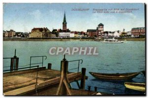 Old Postcard Dusseldorf Rheinpartie Mit Blick Auf Dusseldorf Rhine with view ...
