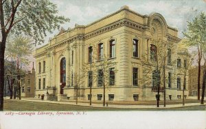Carnegie Library, Syracuse, New York, Very Early Postcard, Unused
