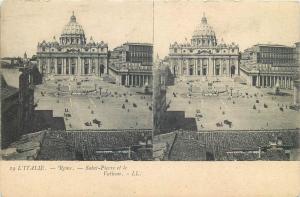 Bulk lot 17 early stereo postcards all ITALY Rome Venice Milano Feltre 