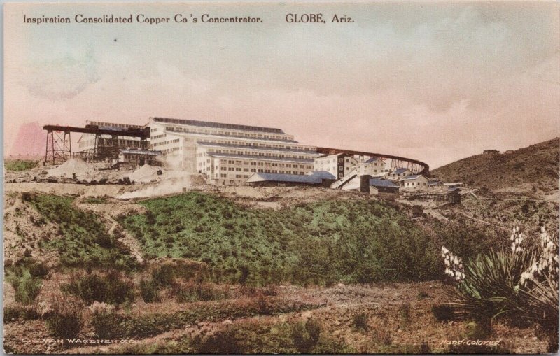 Globe Arizona Inspiration Consolidated Copper Company Concentrator Postcard H27