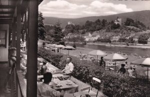 Neckarsteinach Strandbad Restaurant Hotel Germany Real Photo postcard