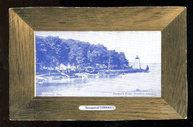 dc495 - CORNWALL Ontario c1908-10 Lighthouse on Hamilton Island. Postcard