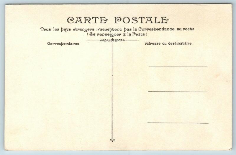 Postcard French Risque Man Woman Nude Action Cartoon Delicious Little Belly Q16