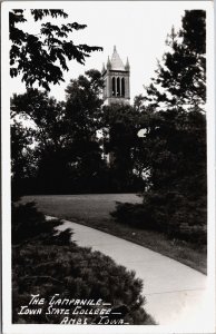 The Campanile Iowa State College Ames Iowa Vintage RPPC C209