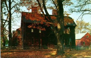 Historic Ashley House Streetview Deerfield Massachusetts Chrome Postcard 