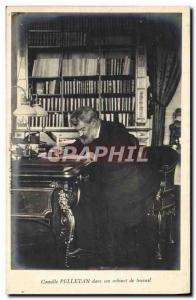 Old Postcard Camille Pelletan in his study