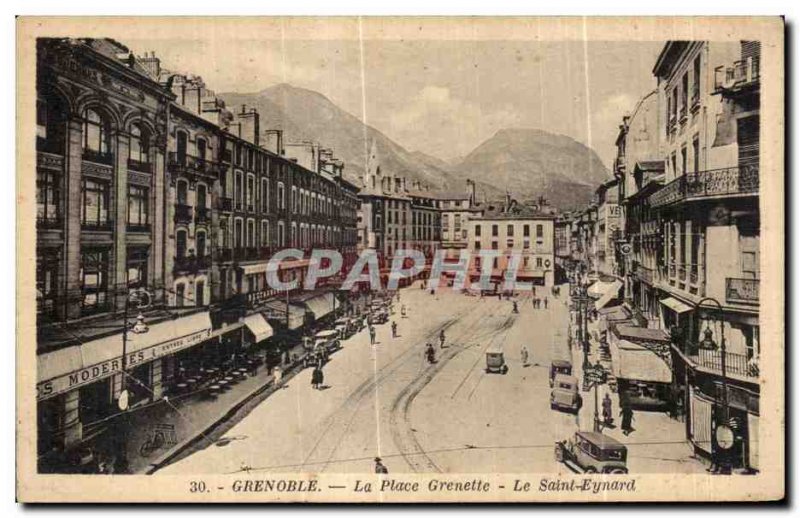 Old Postcard Grenoble Place Grenette Le Saint Eynard