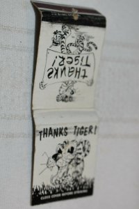 Thanks Tiger 20 Strike Matchbook Cover