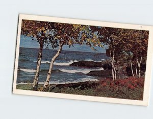 Postcard Lake Superior Copper Harbor Michigan USA