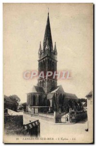 Old Postcard Langrune Sur Mer L & # 39Eglise