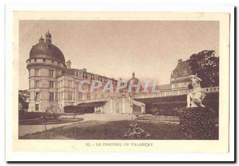 Old Postcard The castle of Valencay