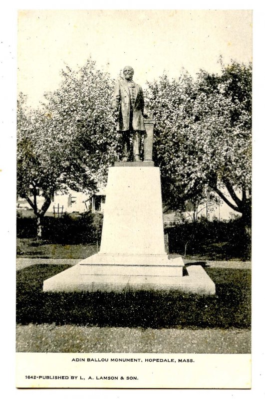 MA - Hopedale. Adin Ballou Monument