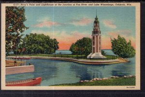 Bray's Point,Lighthouse,Fox River and Lake Winnebago,Oshkosh,WI