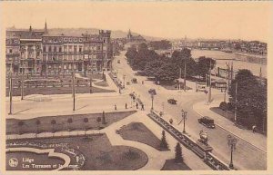 Belgium Liege Les Terrasses et la Meuse