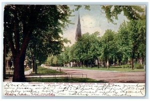 1909 Broadway Central Park Methodist Church Winona Minnesota MN Vintage Postcard