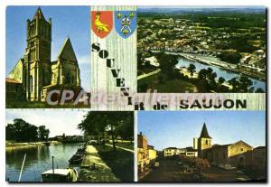 Modern Postcard Saujon Church Vue Generale The Port Place