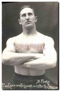 Postcard Old Fight Pinco Pesi Massini