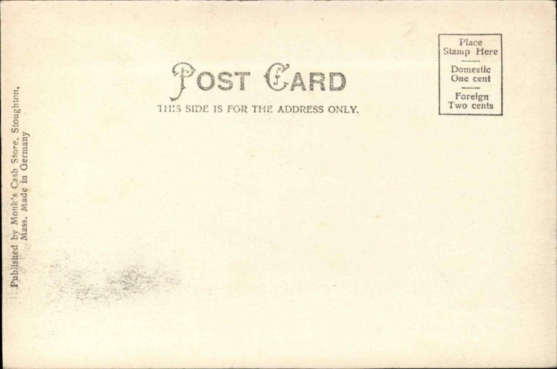 Stoughton MA High School c1905 Postcard