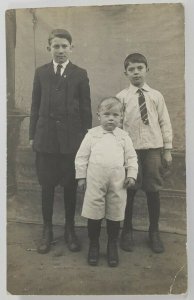 RPPC Handsome Young Boys 1900s Darling Child Postcard R7