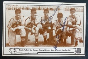 Mint USA Real Picture Postcard Baseball Players Cardinals 1948 Howie Poll Signed