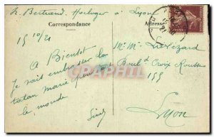 Postcard Old Paris Pantheon and the statue Rousseau