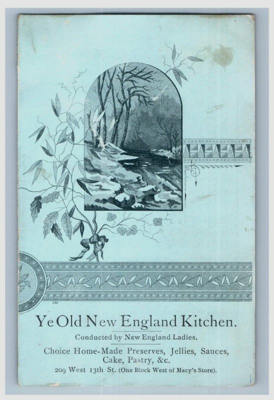 1870s-80s Engraved Ye Old New England Kitchen Preserves Jellies Cake F177