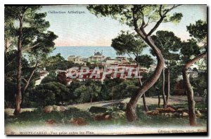 Old Postcard Monte Carlo View taken between Pins