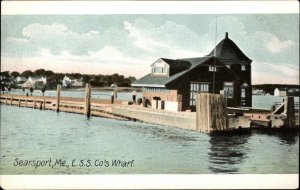 SEARSPORT ME ESS Co's Wharf HARBOR VIEW c1910 Postcard