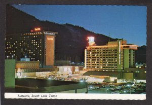 NV Stateline Casino Hotel Harrahs Gambling Lake Tahoe Nevada Postcard nr Reno