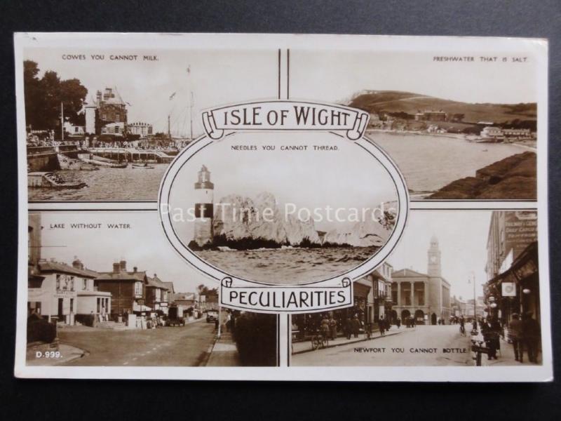 Isle of Wight: PECULIARITIES Multiview c1937 RP