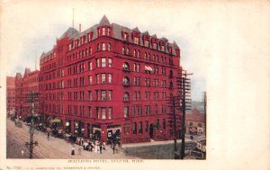 Duluth, MN Minnesota   SPAULING HOTEL & Street View   ca1900's UDB Postcard