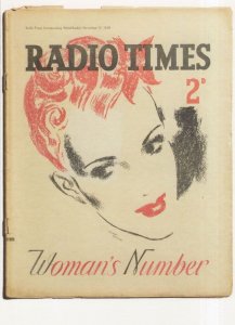 Radio Times Womans Number 28 in WW2 1939 Magazine Postcard