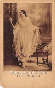 Else Berna Theater Actor / Actress Unused 