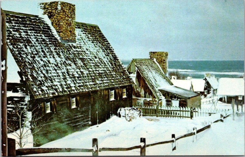 Massachusetts Plymouth Plimouth Plantation Winter Scene